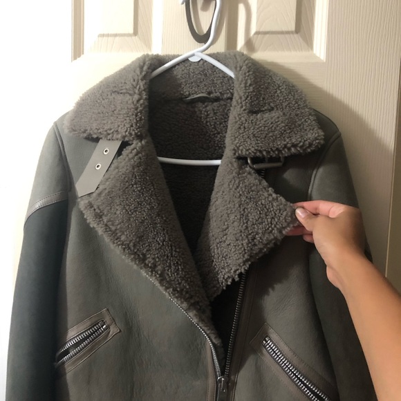 ALLSAINTS HAWLEY OVERSIZED SHEARLING JACKET - Picture 2 of 8